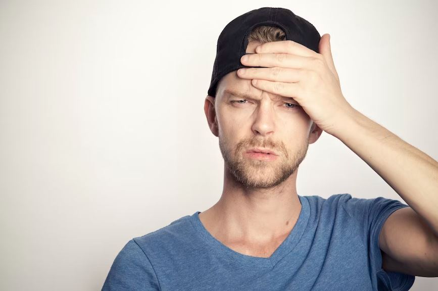 man with a headache