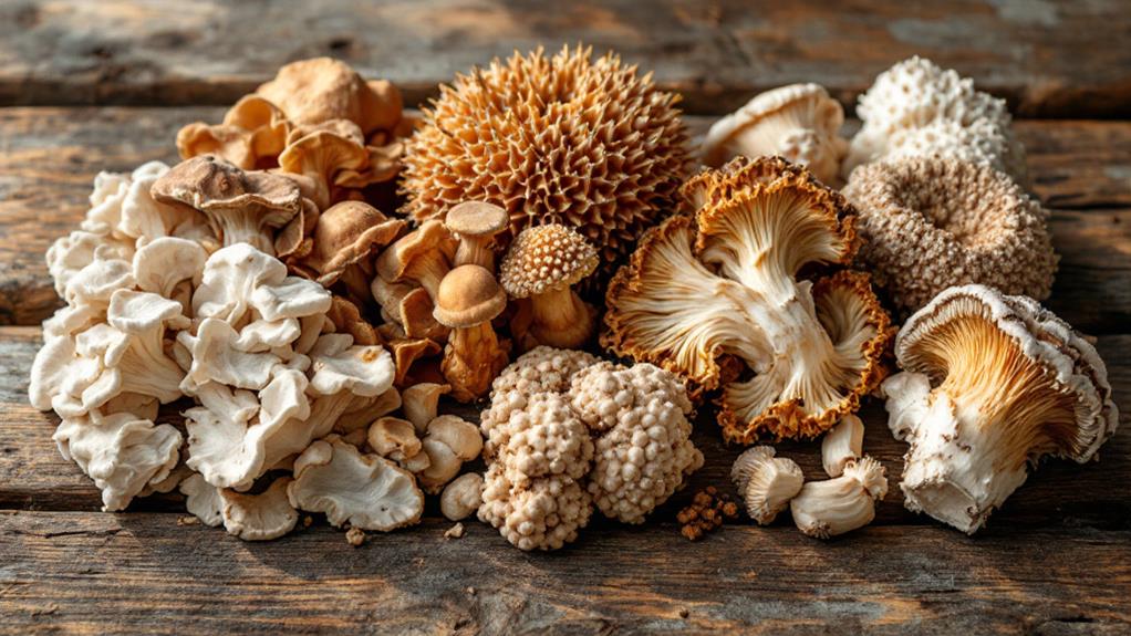 distinctive mushroom surface patterns