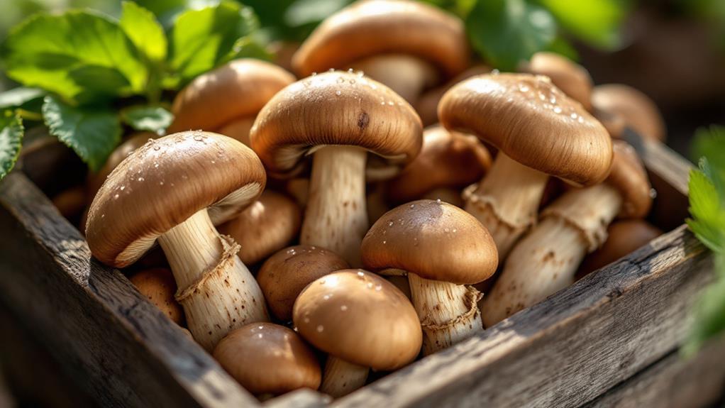 selecting fresh cremini mushrooms