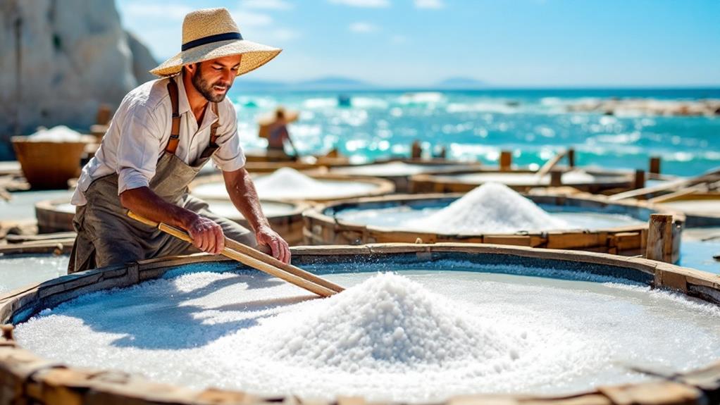 authentic coastal salt harvesting