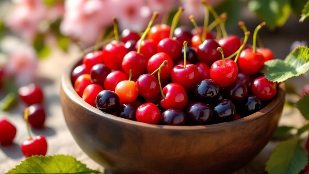 varieties of cherry fruits