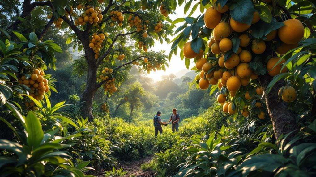 cultivating and gathering crops