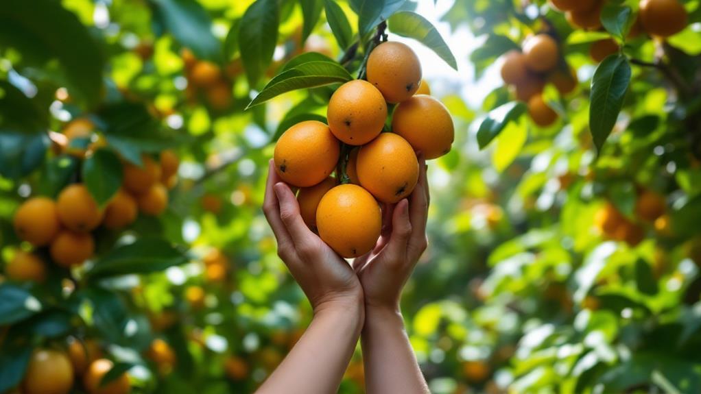 langsat fruit harvesting process