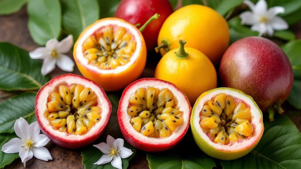 diverse passion fruit types