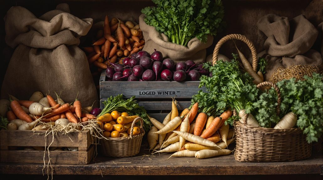 storing various root vegetables