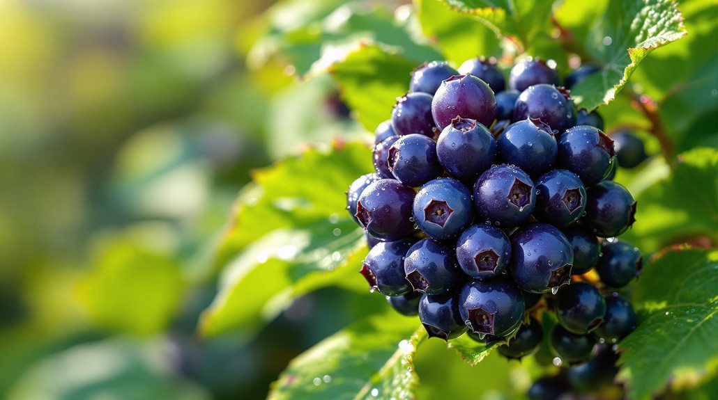 delicious saskatoon berry fruit