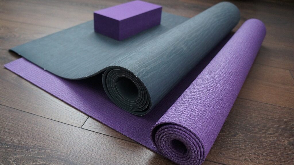 two different types of yoga mats