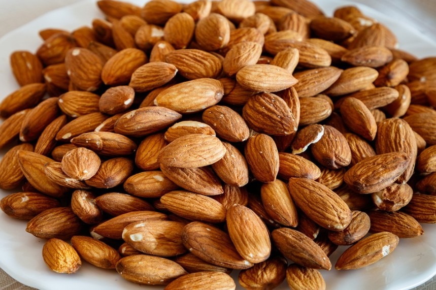 A plate of almonds