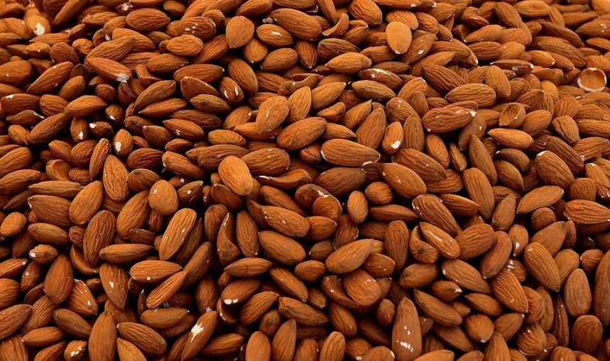a bunch of almonds
