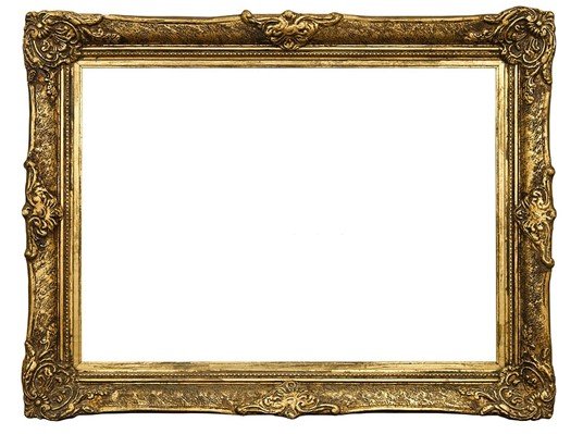 The mirror frame looks classic and antique