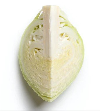 white cabbage cut in quarter