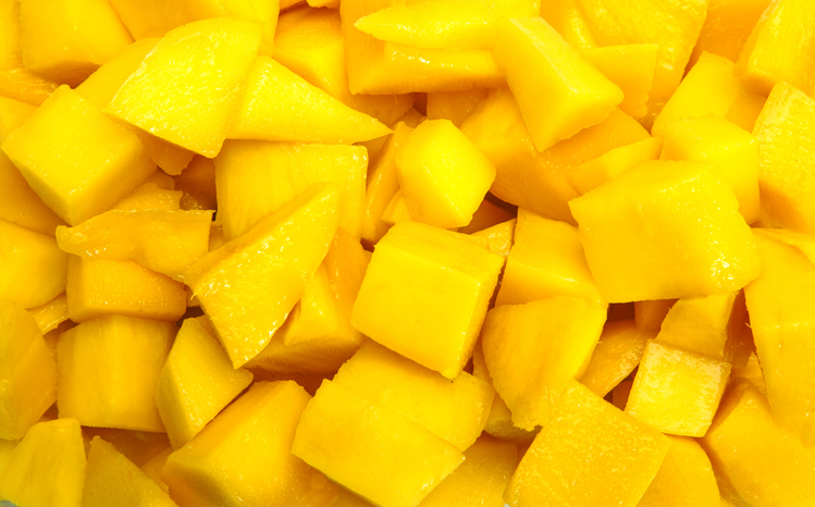 Chunks of mango