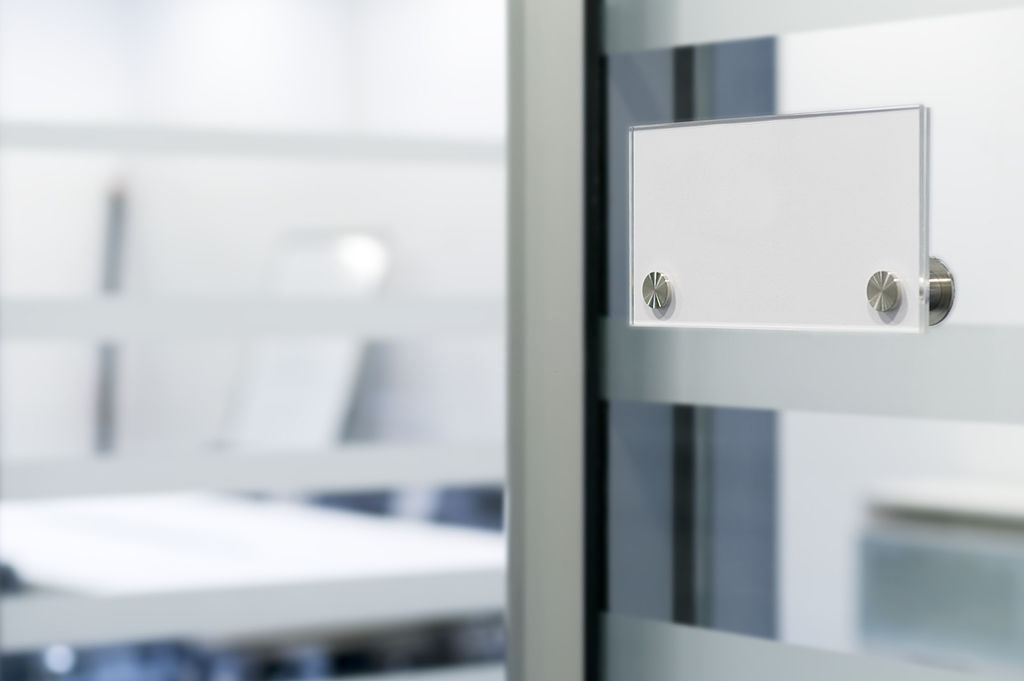 Frosted glass windows for office buildings