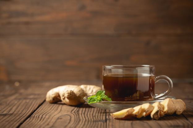 Picture of hot ginger tea.